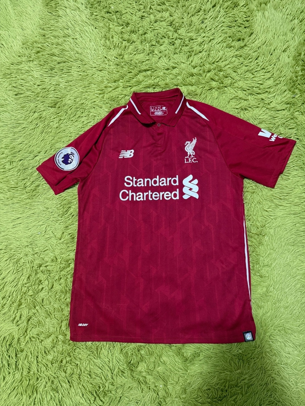 Liverpool FC 2018 2019 #11 M.SALAH Home Football Shirt Jersey New Balance Size L
